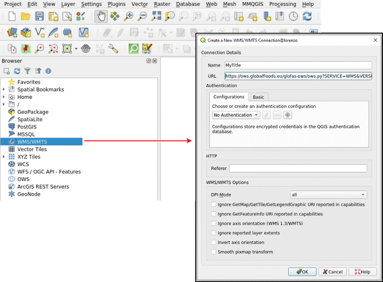 Figure 7 Entering GloFAS WMS credentials.gif